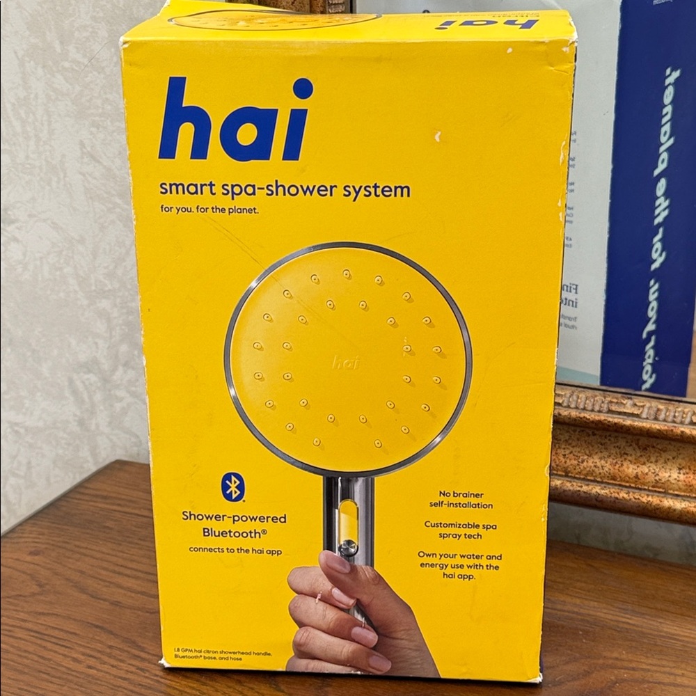 hai Smart shower head Bluetooth/adjustable pressure/hand held water saving head.